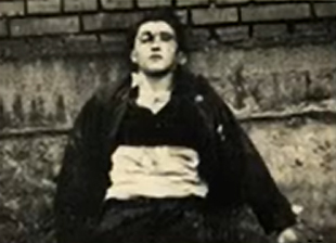 Obraz na którym widnieje zastrzelony Augustyn Dolina ps. Leszek